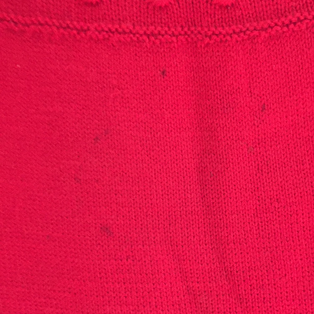 Girl's Handknit Red Wool Sweater - Picture 4 of 8